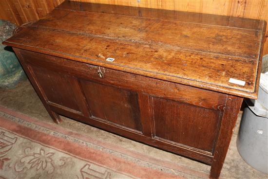 Panelled oak coffer